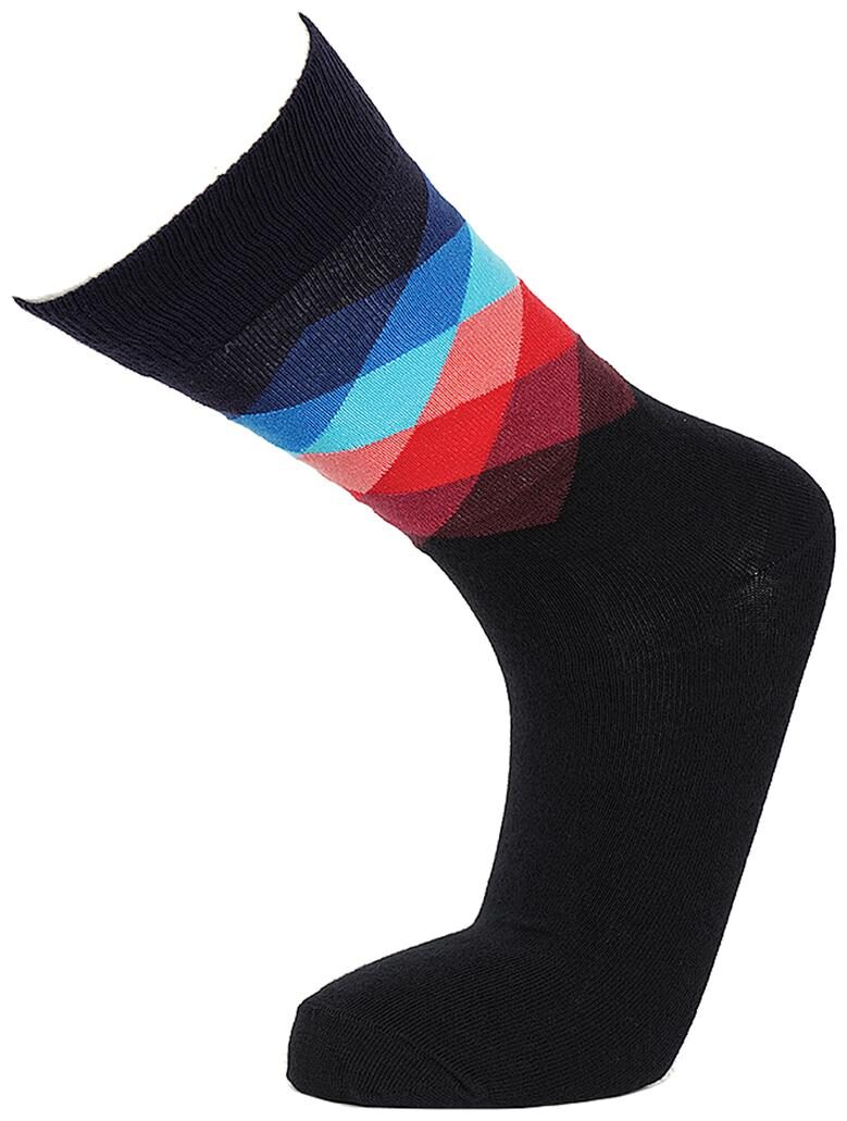 

Simple Habits Black Cotton Calf length socks ( 1 pair )