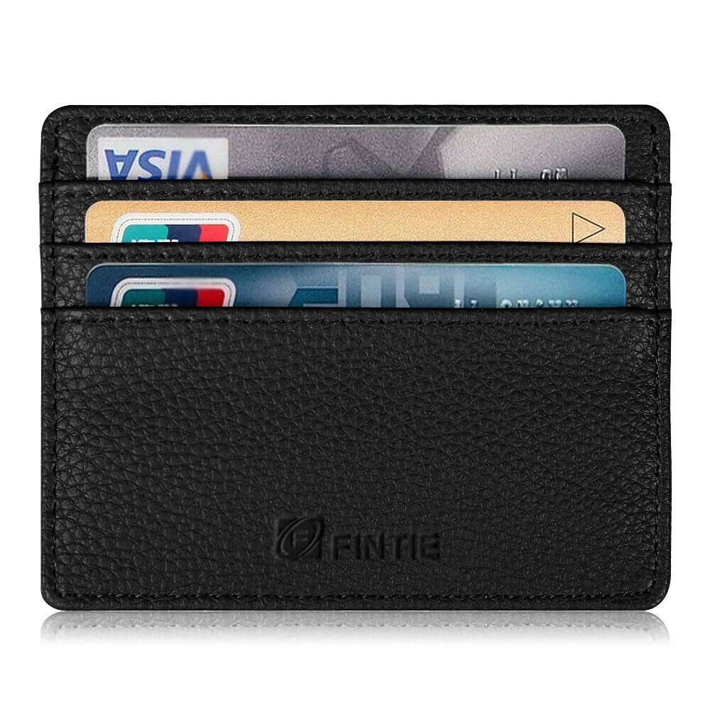 

Slim Wallet Money Clip Leather Card Holder For Men - Minimalist RFID Blocking