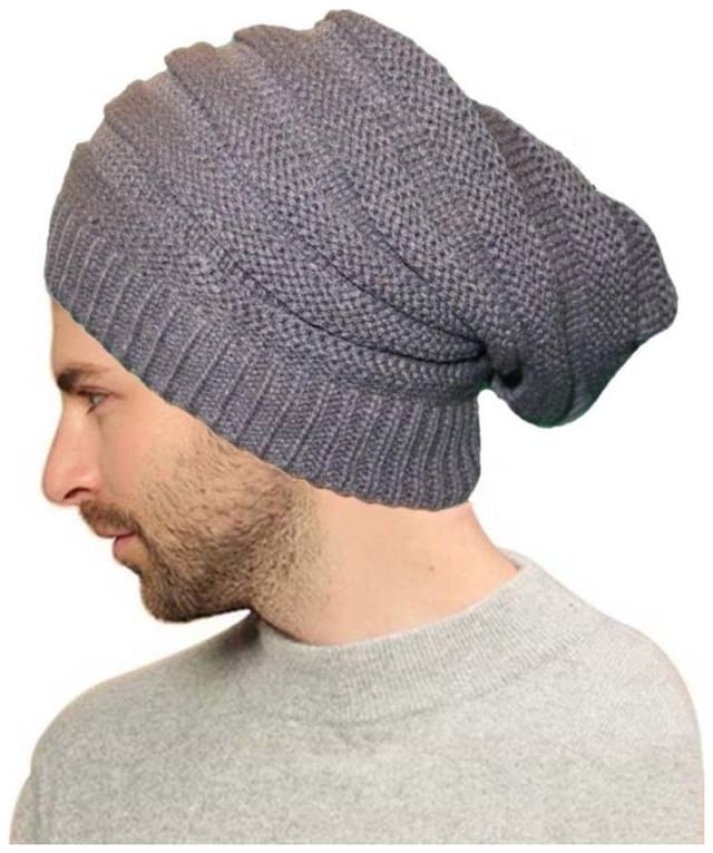HIKEN Men Beanie Nylon - Grey