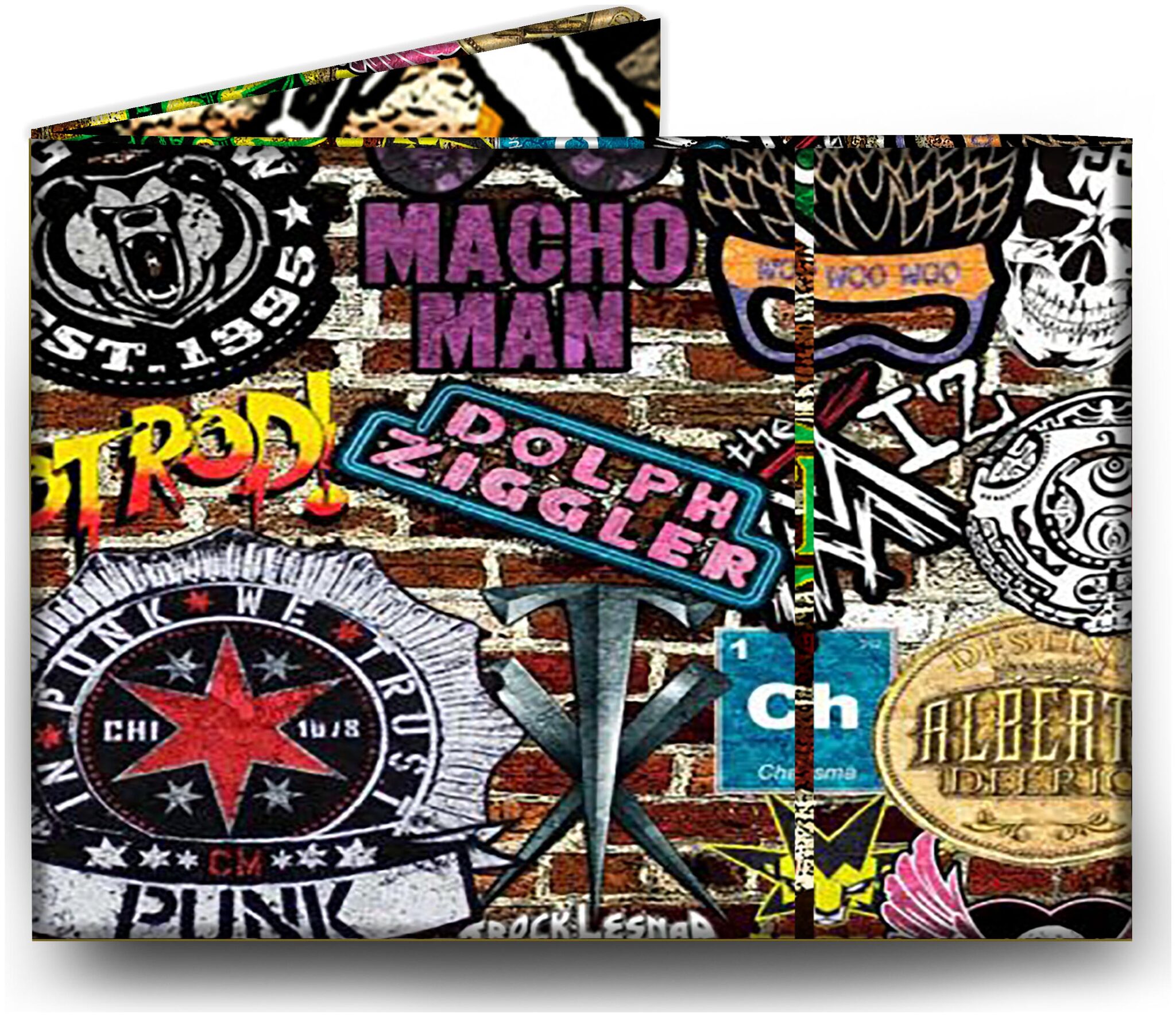 

Snooky Macho Man Multicolor Tyvek Paper Wallet (4 Card Slots)
