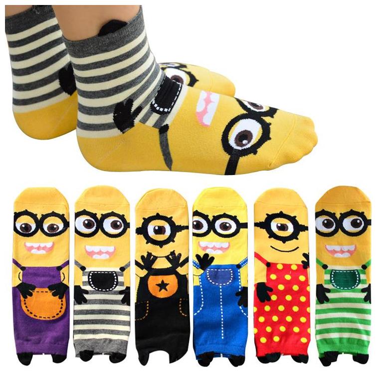 

socks UNISEX cute cartoon Minion Cotton Socks (3 PAIRS OF SOCKS ONLY)(RANDOM)