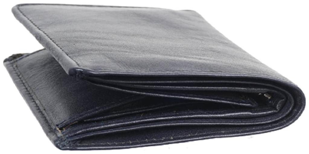 

Soft Blue Leather Wallet With Zip