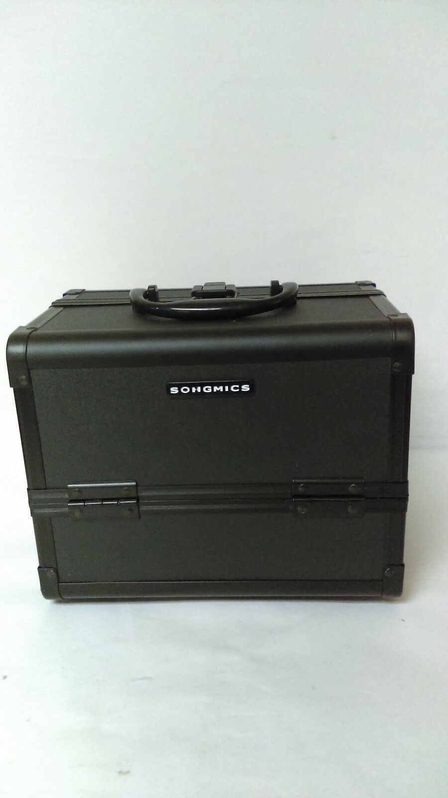 

SONGMICS Mini Makeup Train Case Alumi Portable Cosmetic Box With Mirror Black