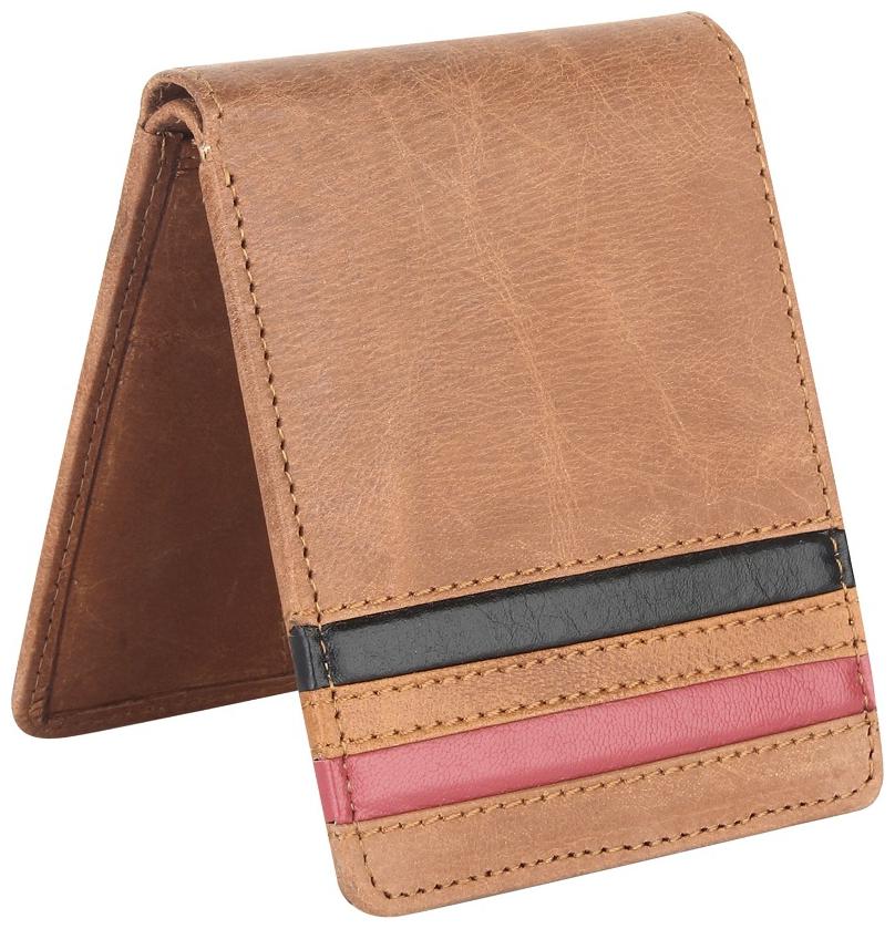 

Southpole Fashions Tan Red Black Genuine Leather Wallet Men
