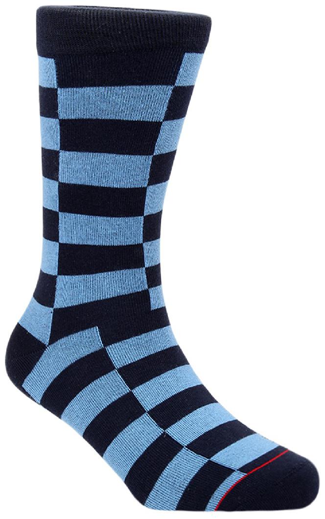 

Soxytoes Blue Cotton Calf length socks ( Pack of 1 )