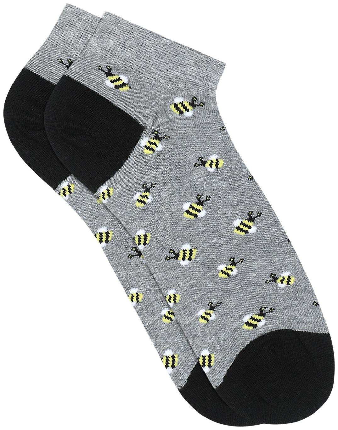 

Soxytoes Grey Cotton Ankle length socks ( Pack of 1 )