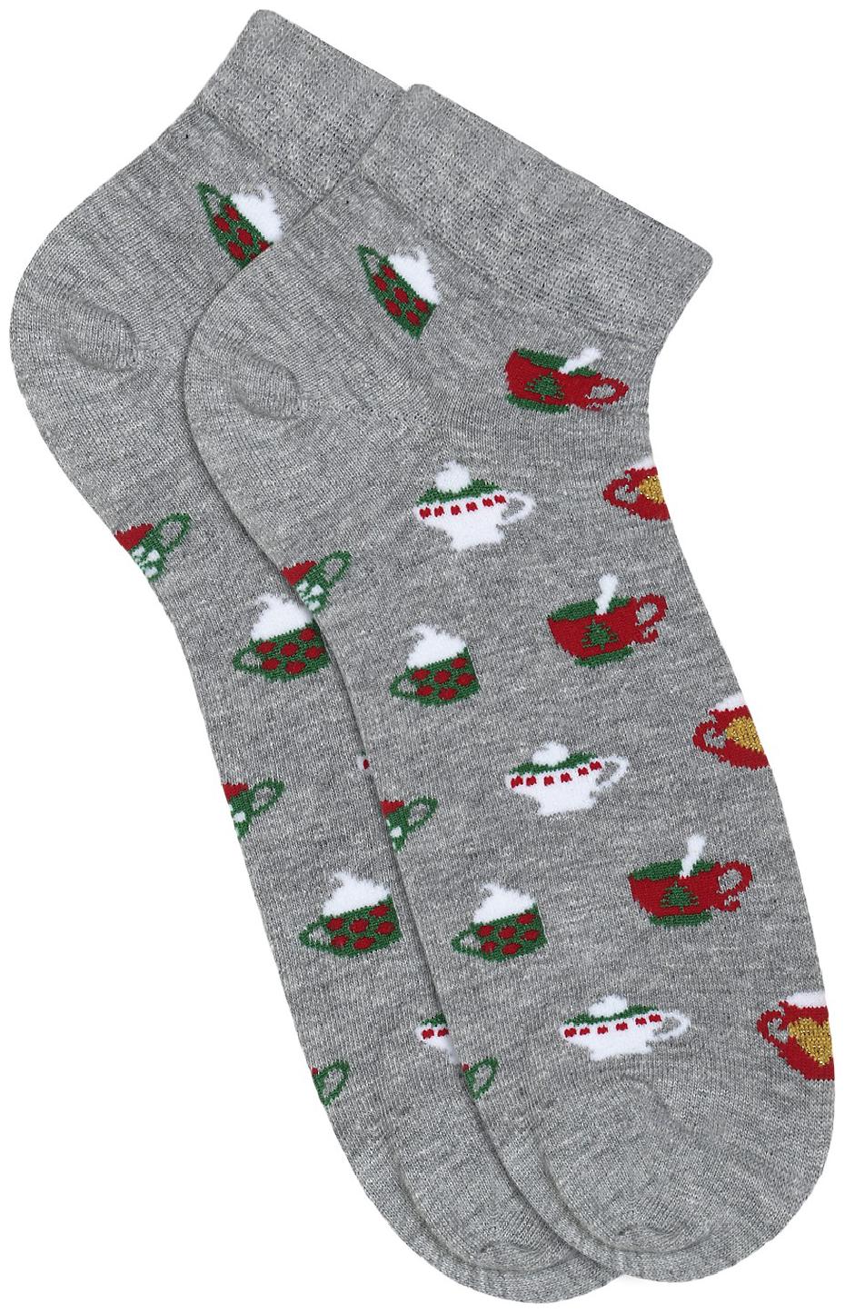

Soxytoes Grey Cotton Ankle length socks ( Pack of 1 )