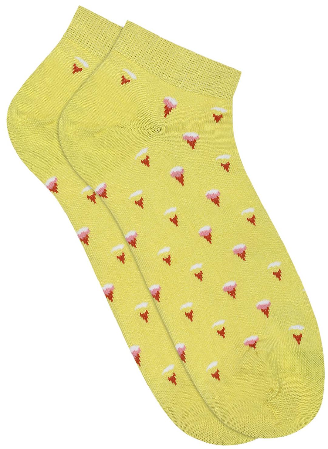 

Soxytoes Yellow Cotton Ankle length socks ( Pack of 1 )