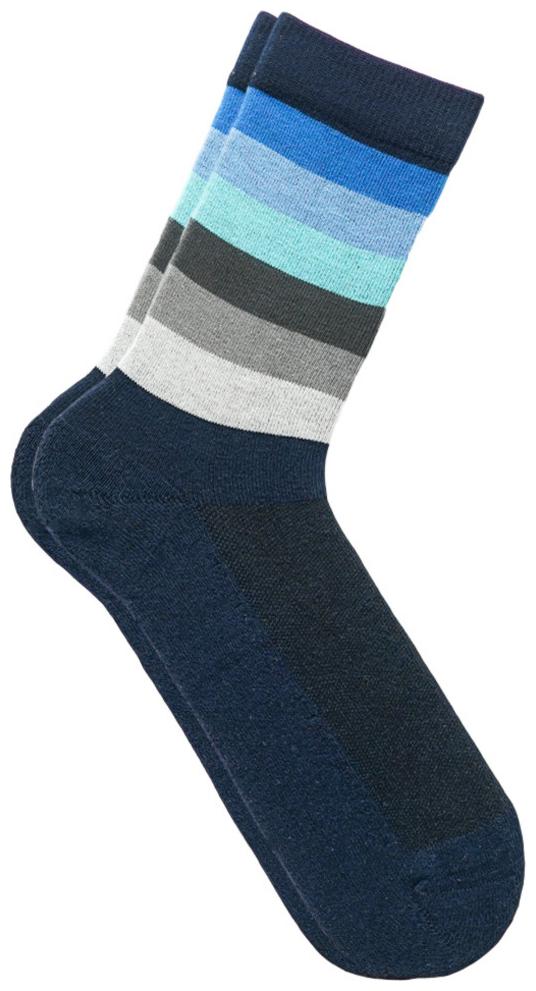 

Soxytoes Blue Cotton Calf length socks ( Pack of 1 )