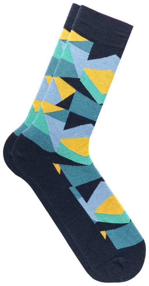 

Soxytoes Blue Cotton Calf length socks ( Pack of 1 )