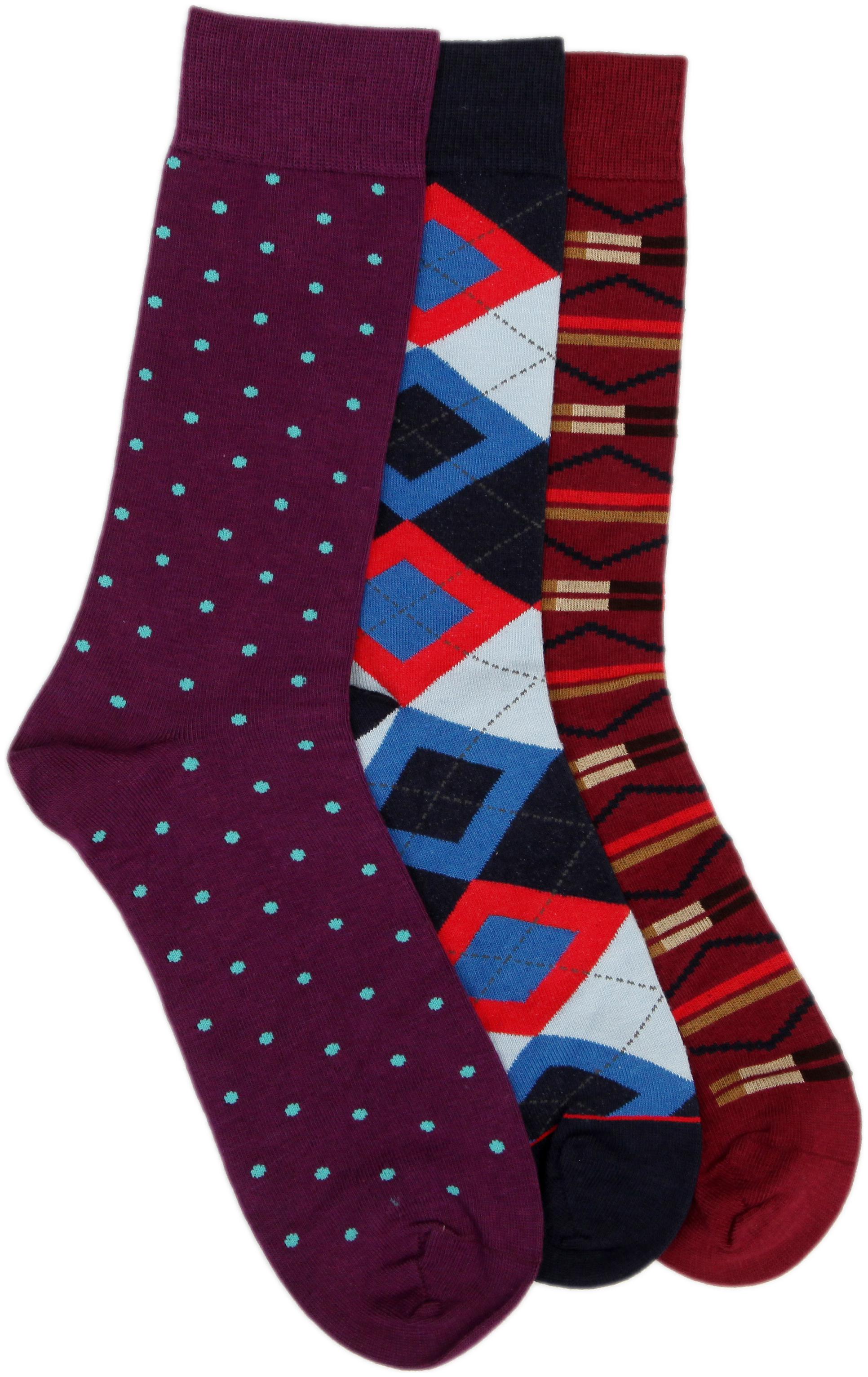 

Soxytoes Multi Cotton Calf length socks ( 3 pairs )