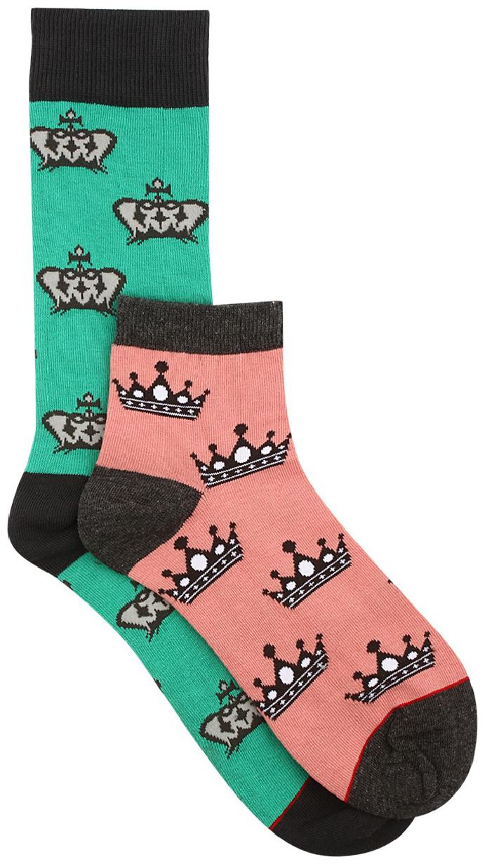 

Soxytoes Multi Cotton Crew length socks ( Pack of 2 )