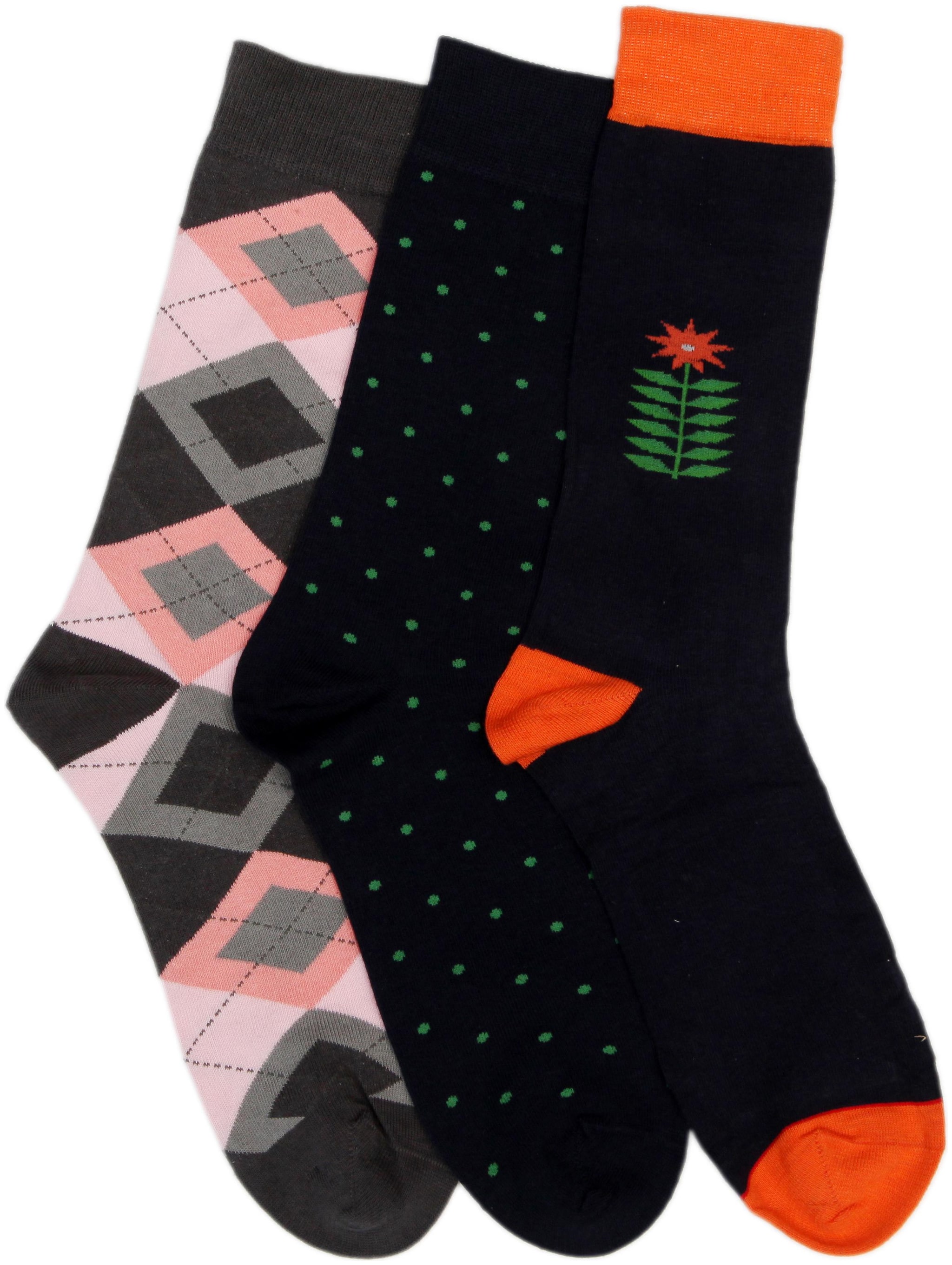 

Soxytoes Multi Cotton Calf length socks ( 3 pairs )