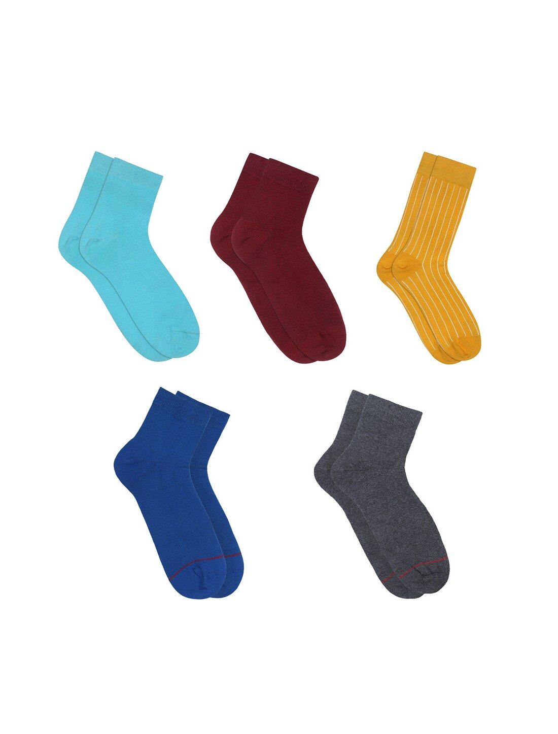 

Soxytoes Multi Cotton Ankle length socks ( Pack of 5 )
