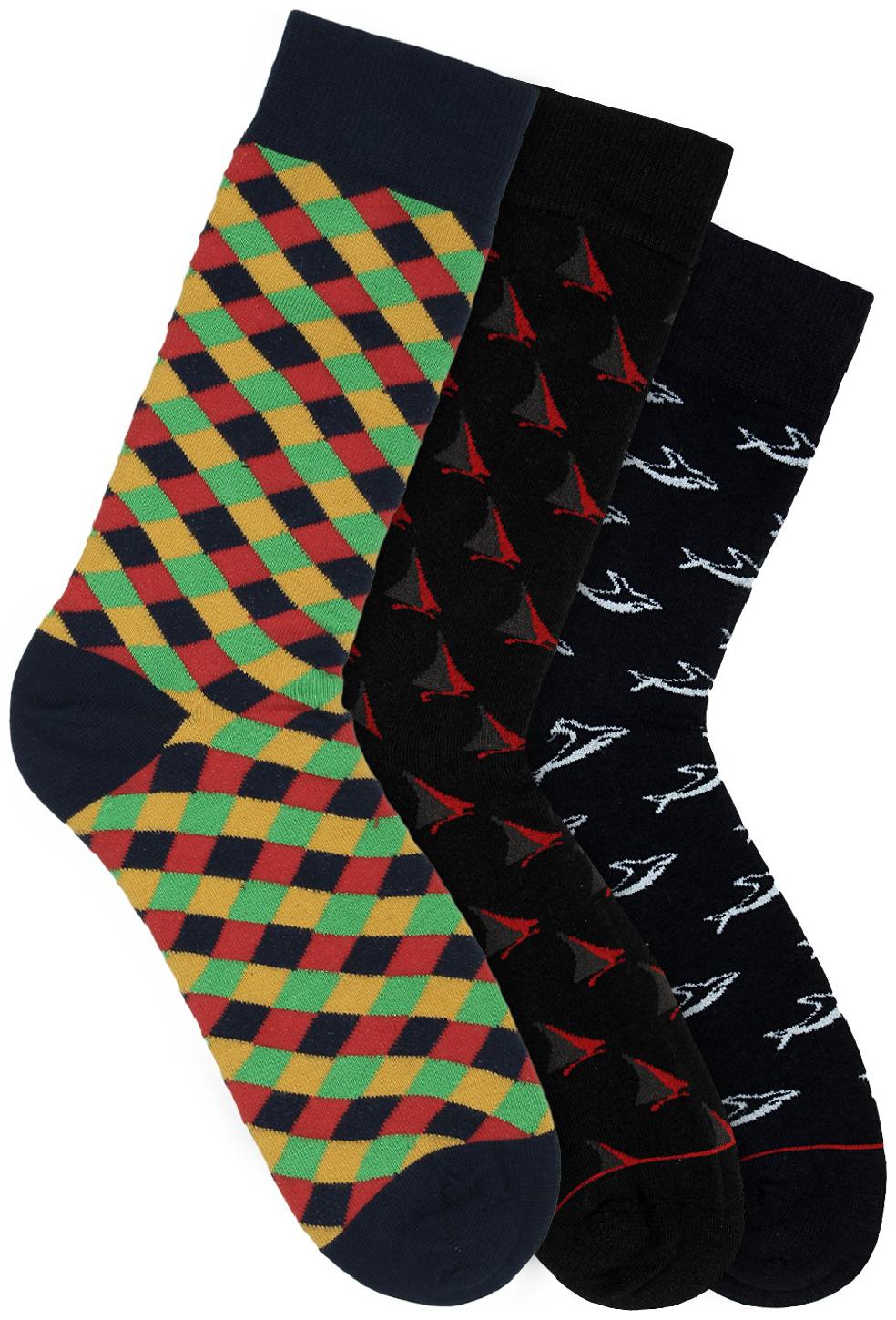 

Soxytoes Multi Cotton Calf length socks ( 3 pairs )