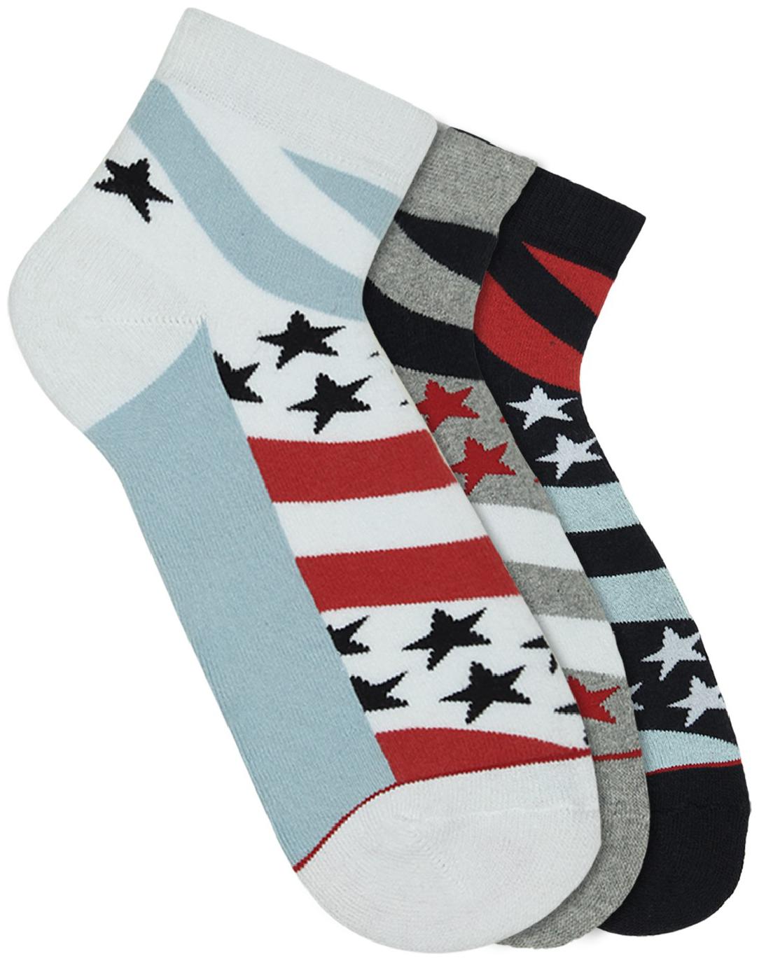 

Soxytoes Multi Cotton Ankle length socks ( 3 pairs )
