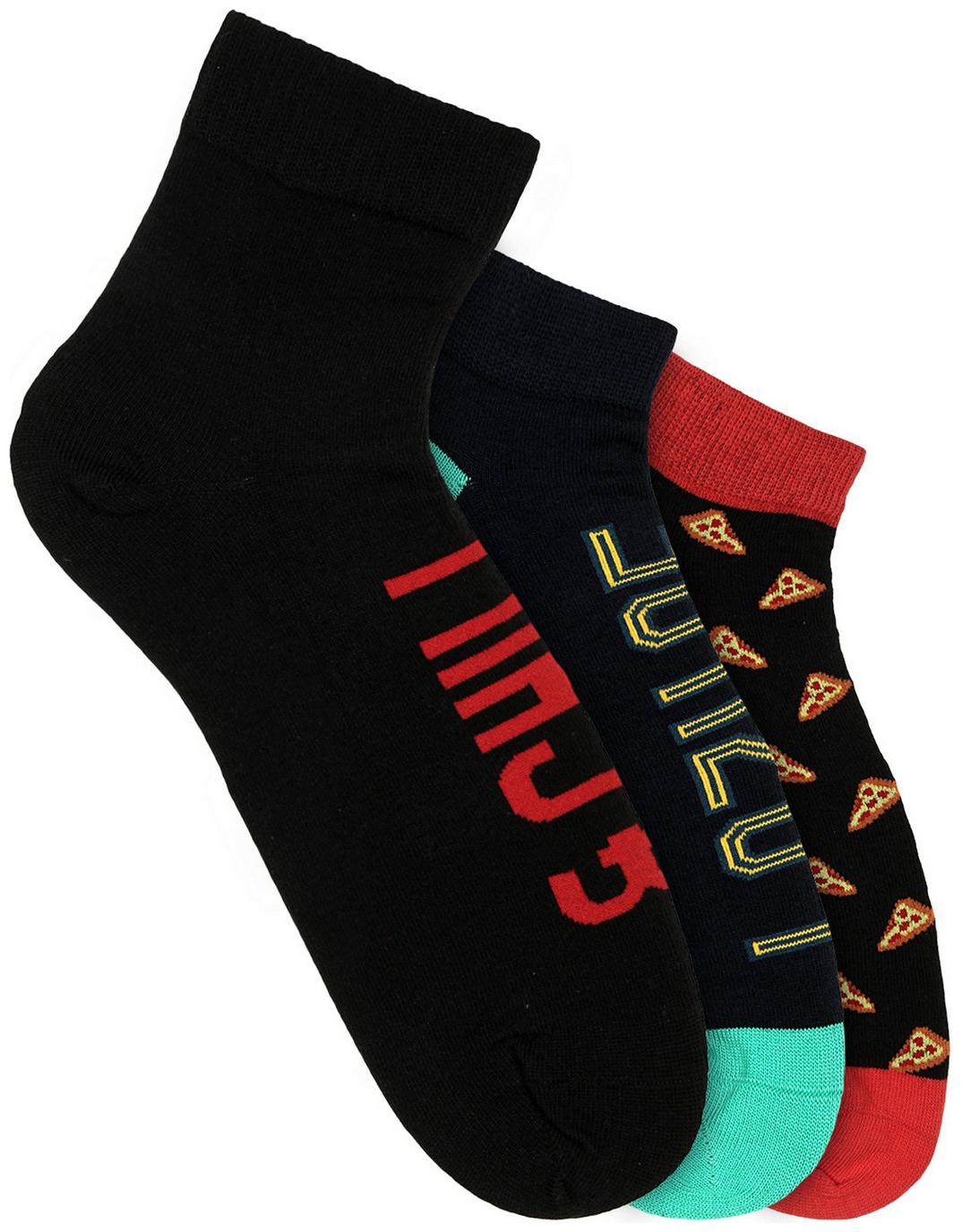 

Soxytoes Multi Cotton Ankle length socks ( Pack of 3 )