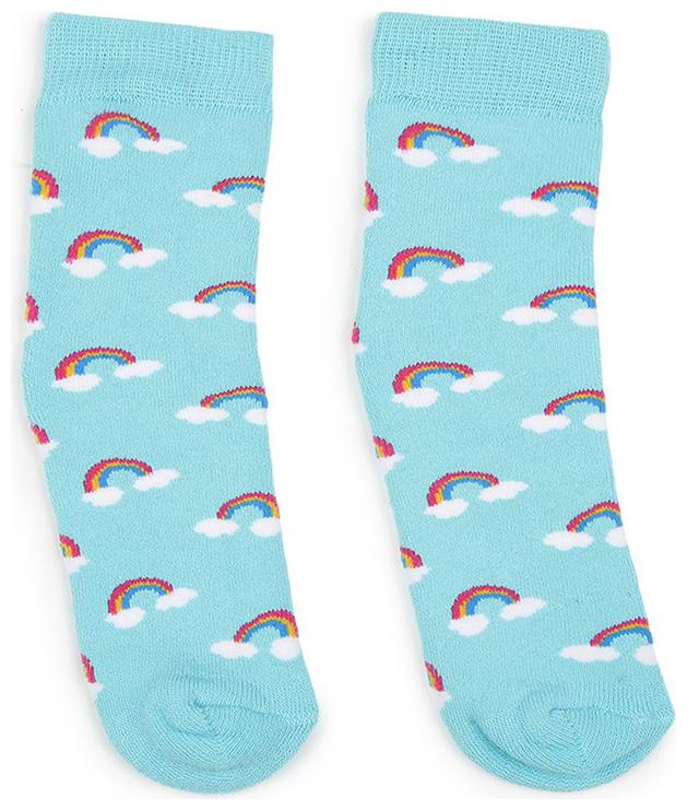 

Soxytoes Blue Cotton Crew length socks ( Pack of 1 )