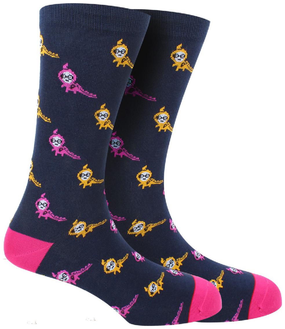 

Soxytoes Blue Cotton Calf length socks ( Pack of 1 )