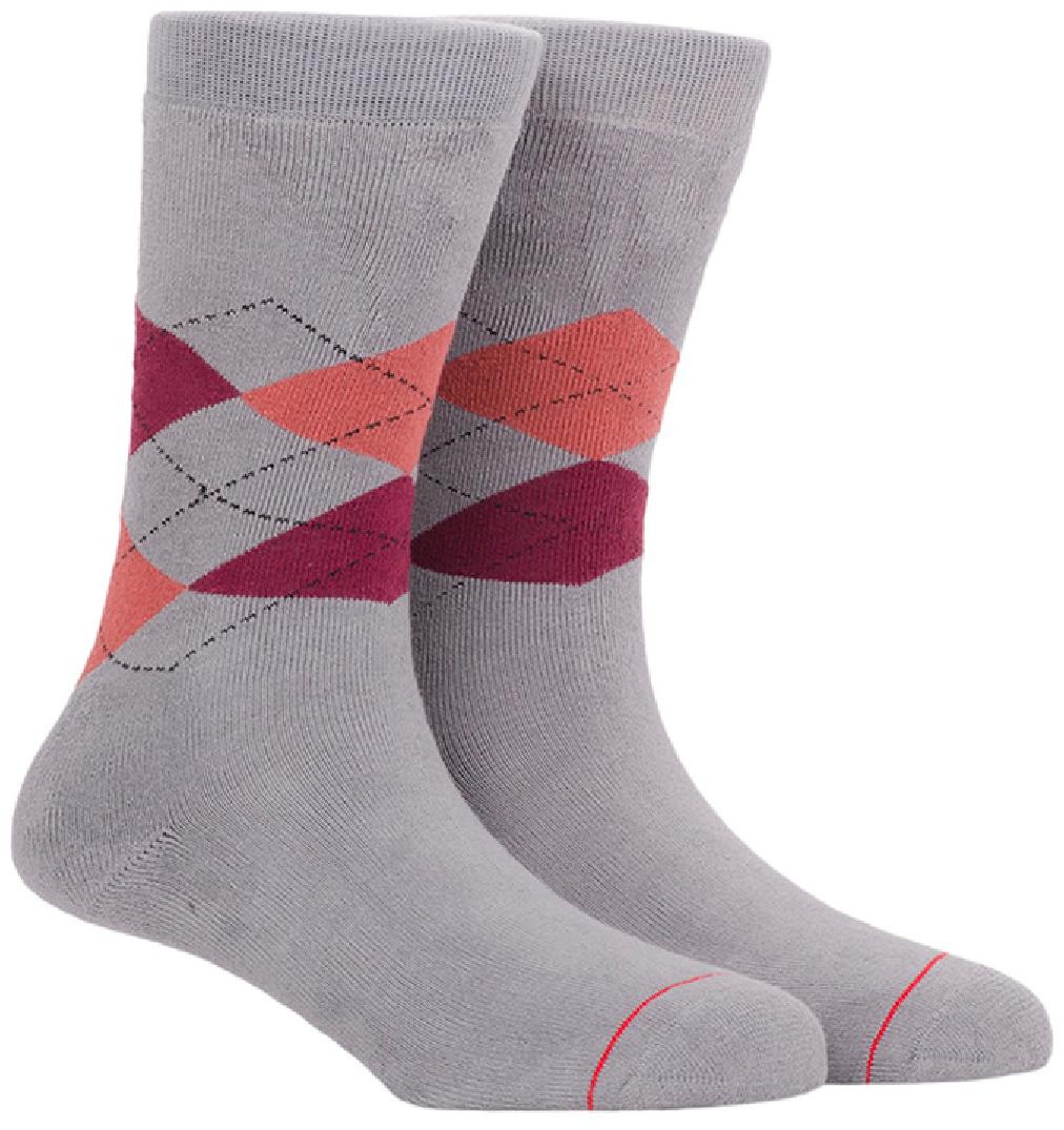 

Soxytoes Grey Cotton Calf length socks ( Pack of 1 )