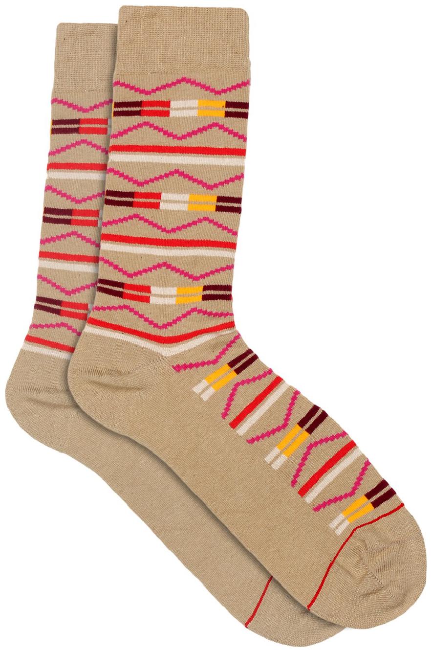 

Soxytoes Beige Cotton Calf length socks ( Pack of 1 )