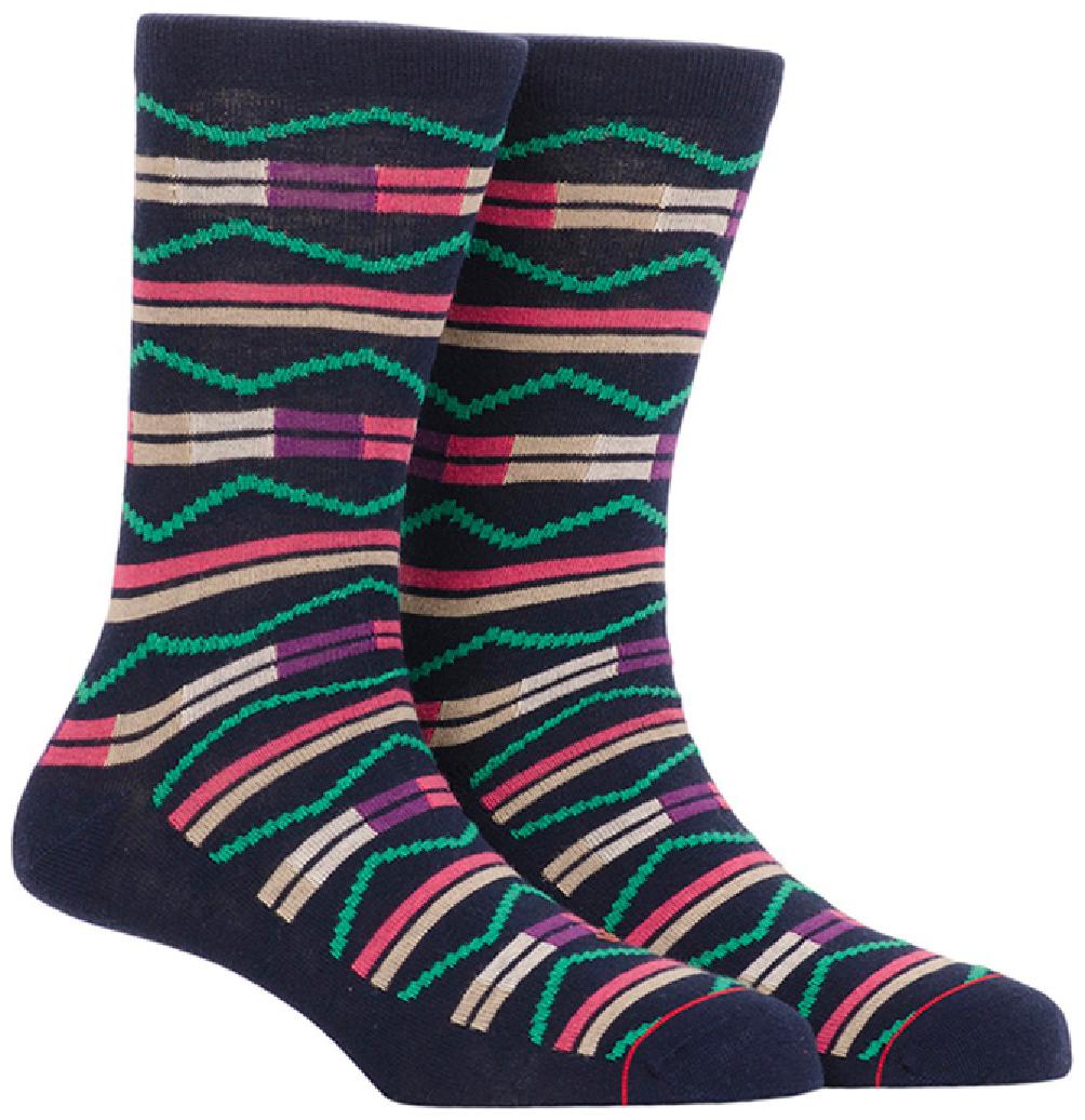 

Soxytoes Blue Cotton Calf length socks ( Pack of 1 )