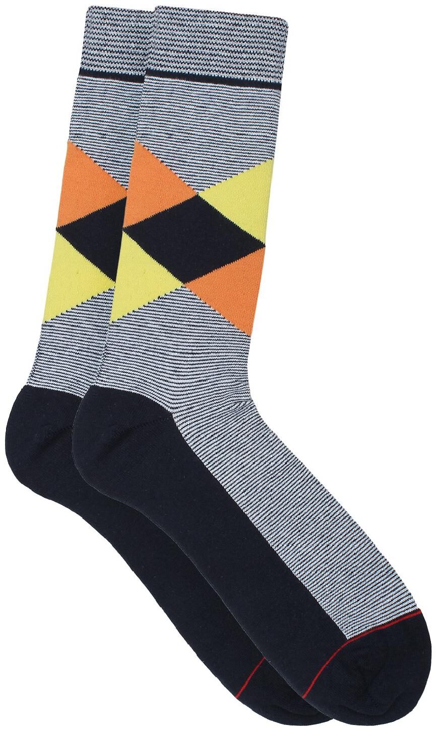 

Soxytoes Blue Cotton Calf length socks ( Pack of 1 )