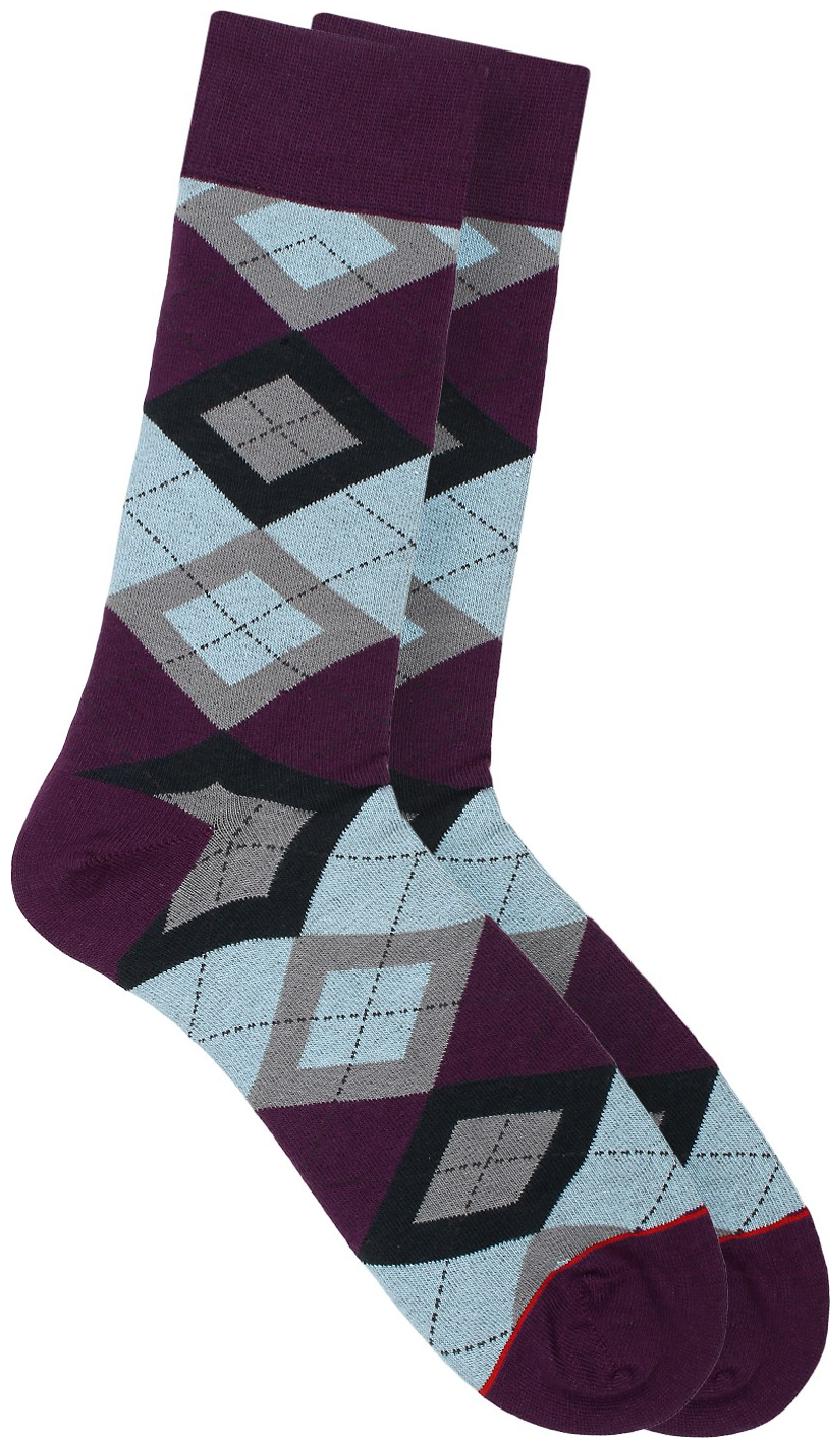 

Soxytoes Purple Cotton Calf length socks ( Pack of 1 )