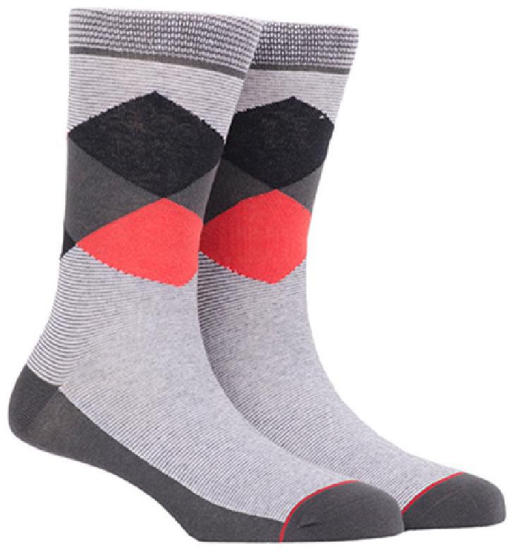 

Soxytoes Grey Cotton Calf length socks ( Pack of 1 )