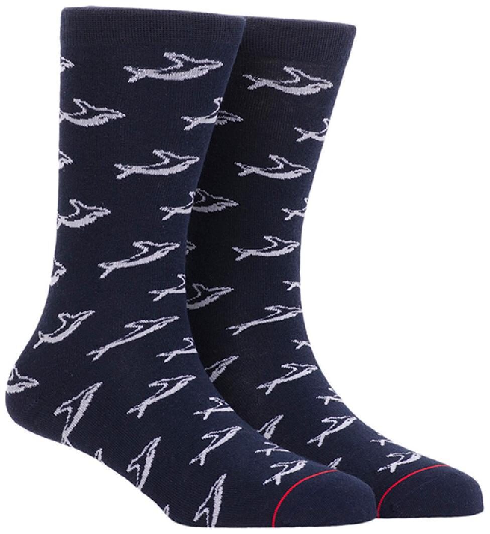 

Soxytoes Blue Cotton Calf length socks ( Pack of 1 )