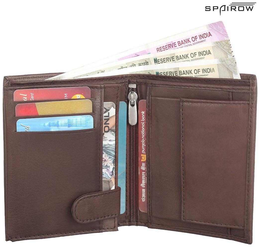 

Spairow Men Brown Leather Bi-Fold Wallet ( Pack of 1 )