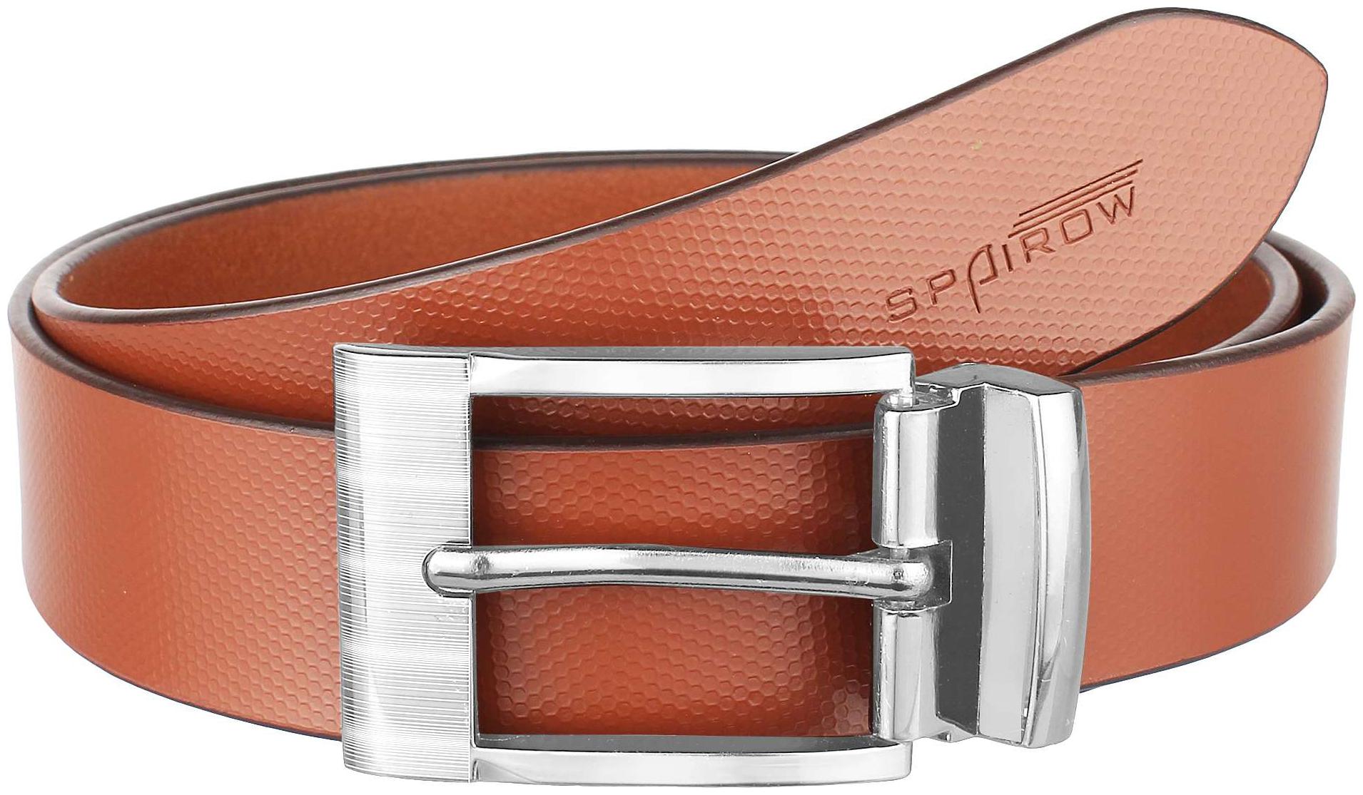 

SPAIROW Dek Men S Tan Genuine Leather Belts