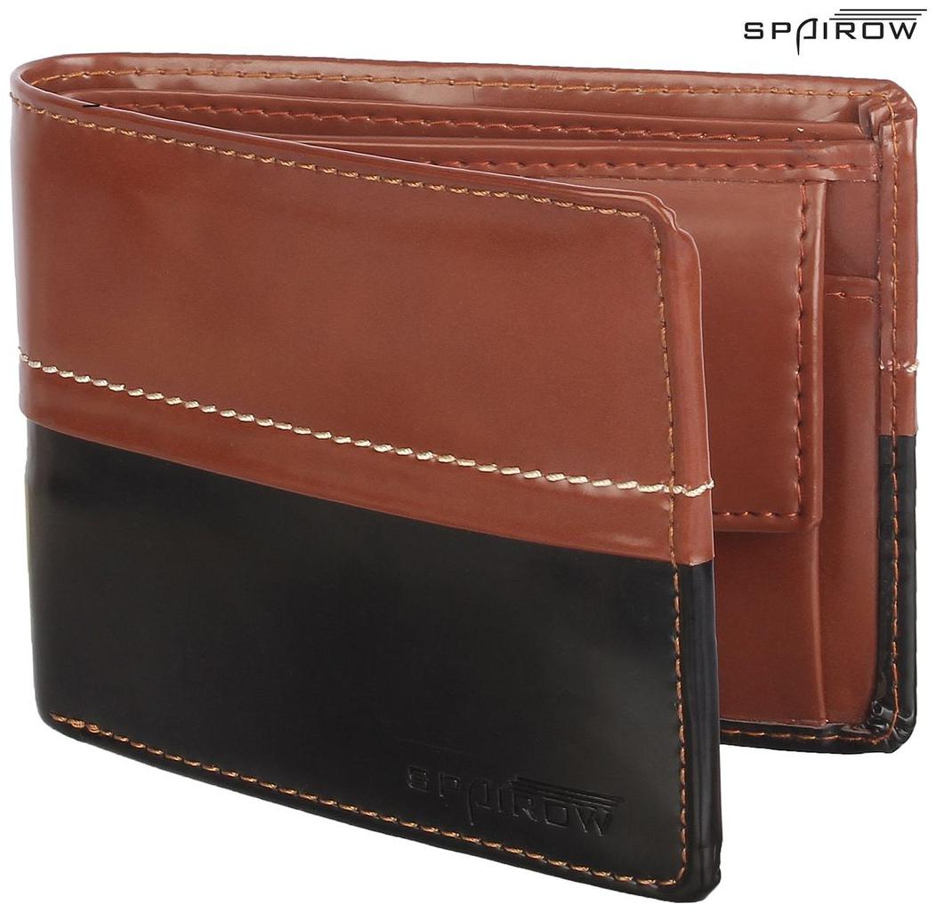

Spairow Men Black Leather Bi-Fold Wallet ( Pack of 1 )