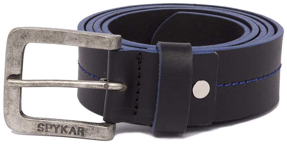 

Spykar Black Leather Casual Belt - Pack of 1