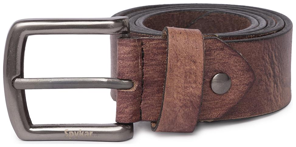 

Spykar Brown Leather Casual Belt - Pack of 1