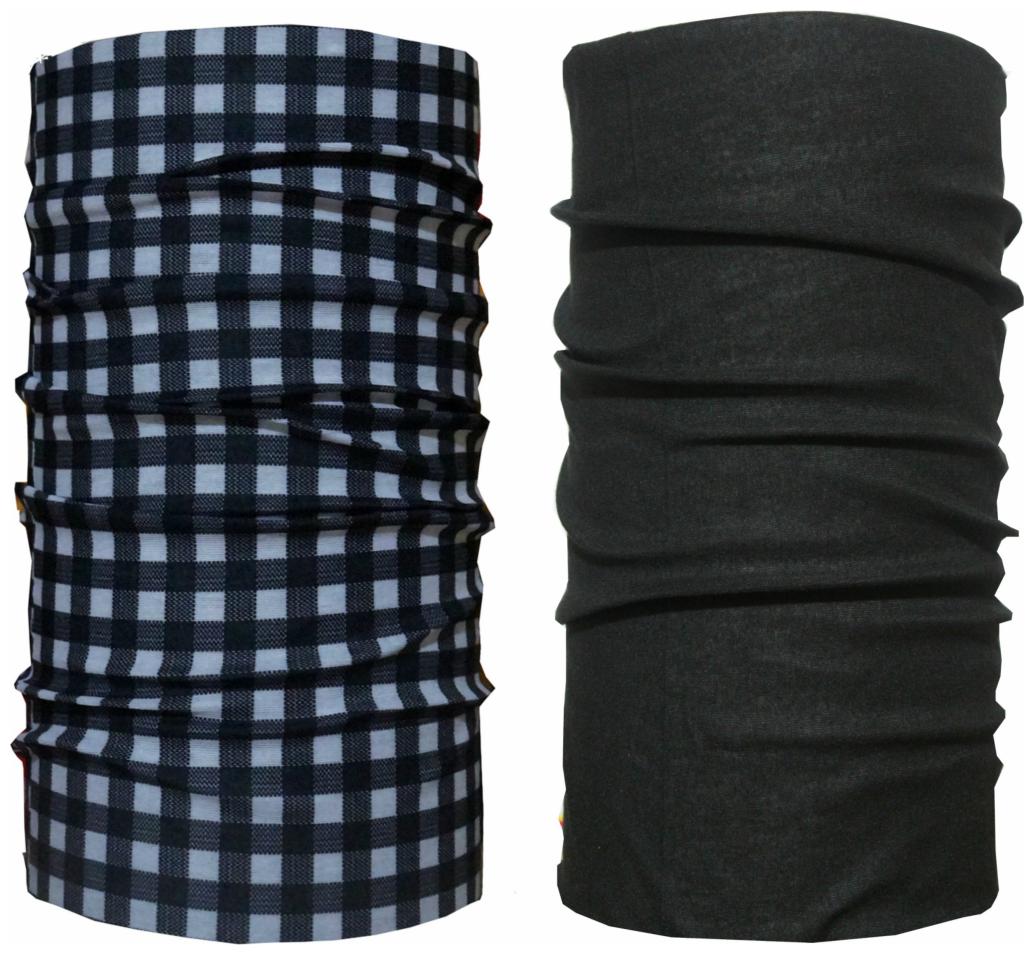 

Stargust Designer M agical Check And Black Head wrap Combo