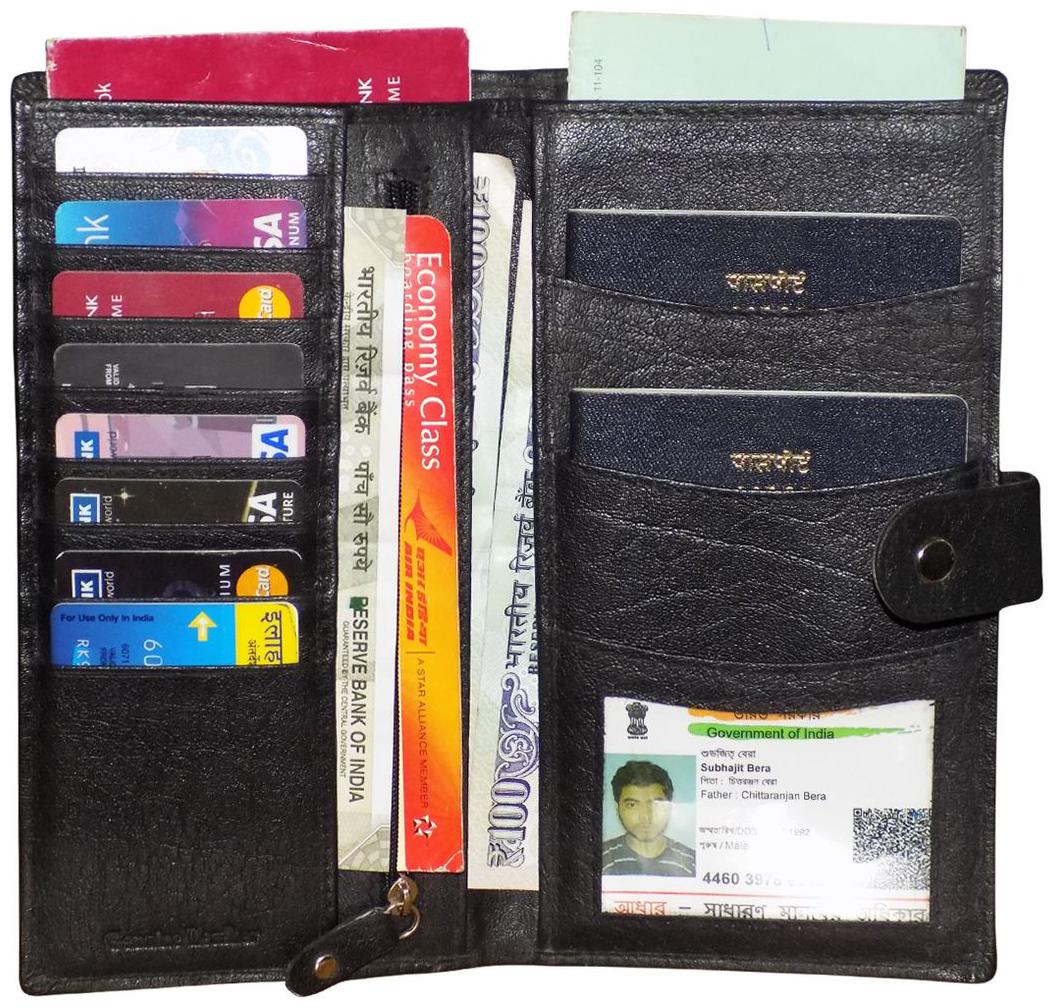 

STYLE 98 Men Leather Card holder - Black