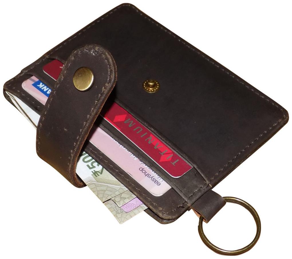 

Style 98 Brown Premium Quality Hunter Leathet Card Holder Wallet