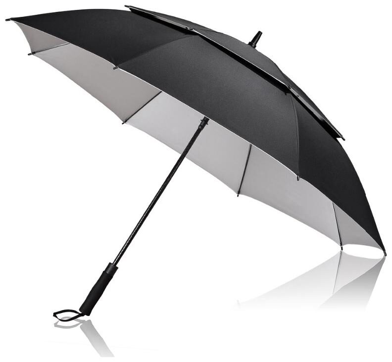 

Style Homez Luxury Collection Extra Large Auto Open Golf Umbrella Wind Proof Vent Canopy Black Color (150 cm 60 inch)