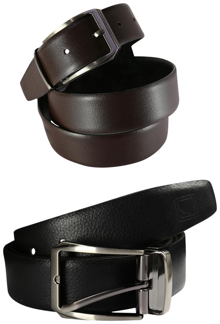 

STYLE SHOES Men Black Reversible Leather Belt (Size 32 Pack of 1 )