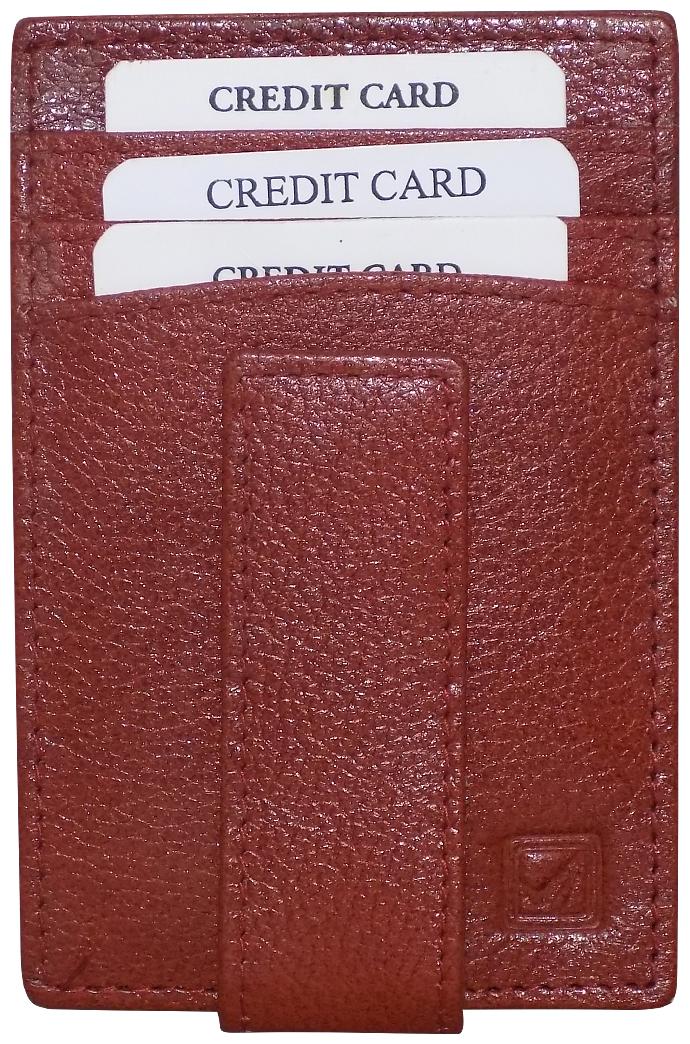 

STYLE SHOES Unisex Leather Card holder - Brown Pack of 1