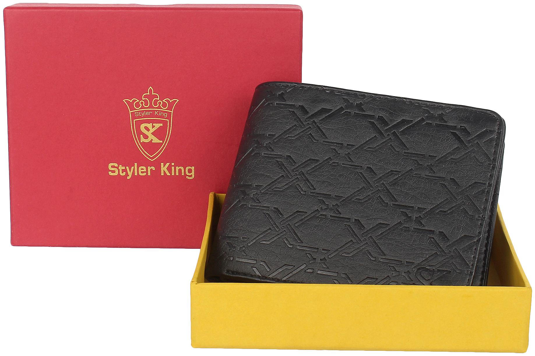 

Styler King Men Black Synthetic leather Bi-Fold Wallet ( Pack of 1 )