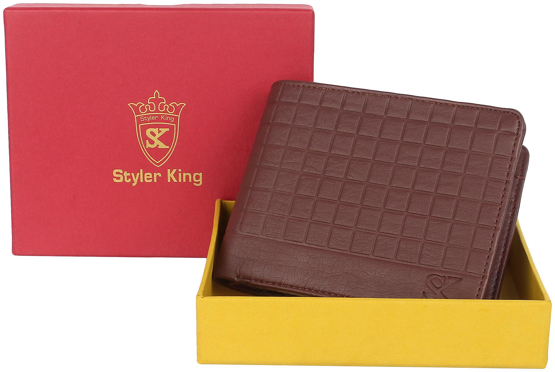 

Styler King Men Brown Synthetic leather Bi-Fold Wallet ( Pack of 1 )