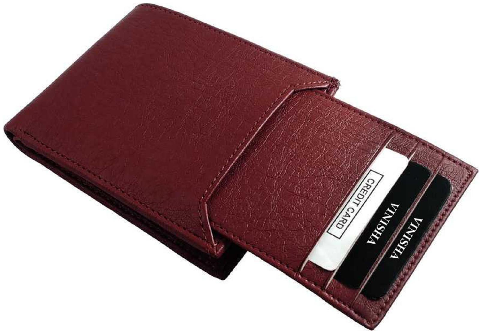

Stylish Wallet For Men PU Leather Separable card holder Brown in colour Bi-Fold Hand Made Long Lasting Quality (M-0014)