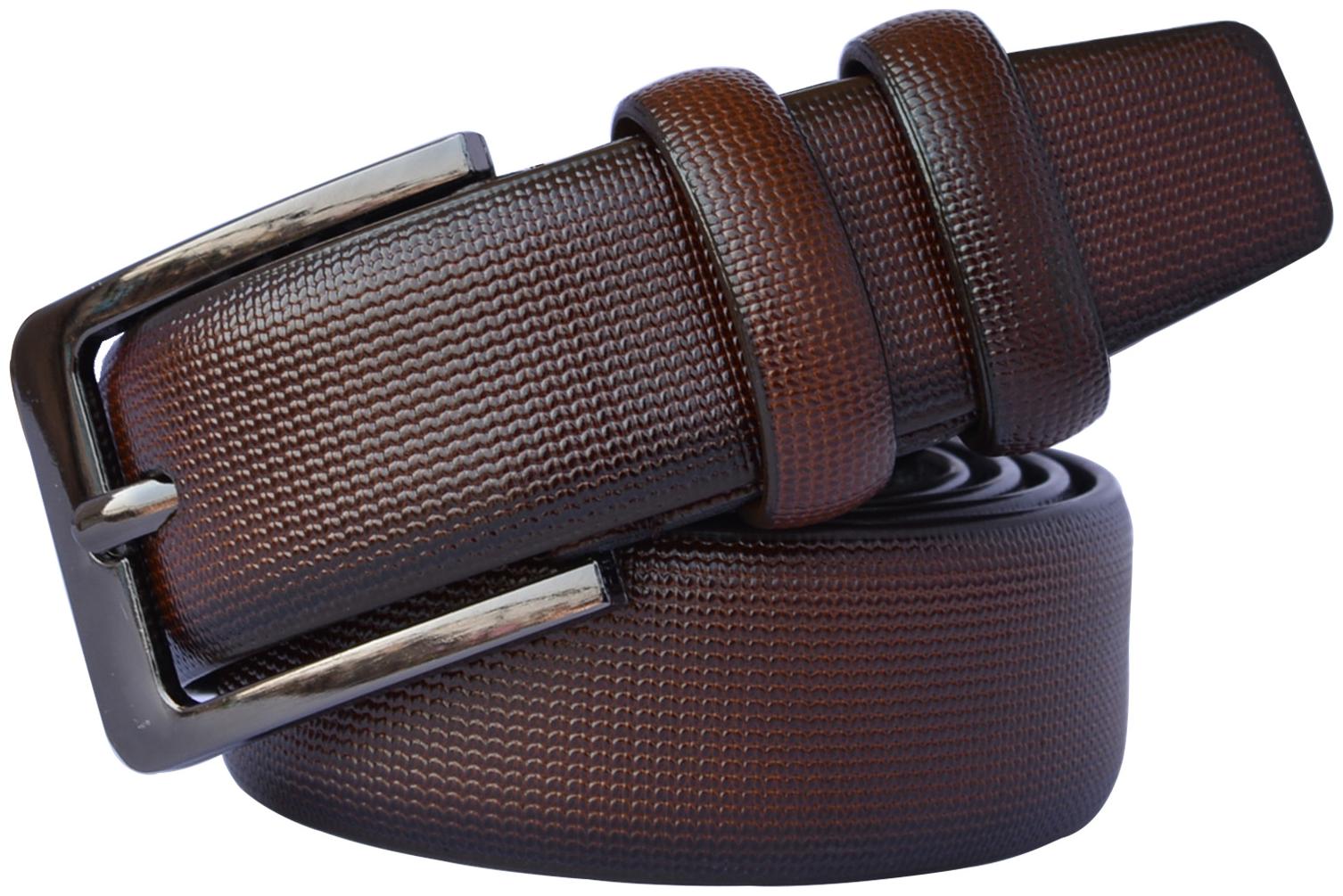 

Sunshopping Men s Brown Formal Synthetic Belt