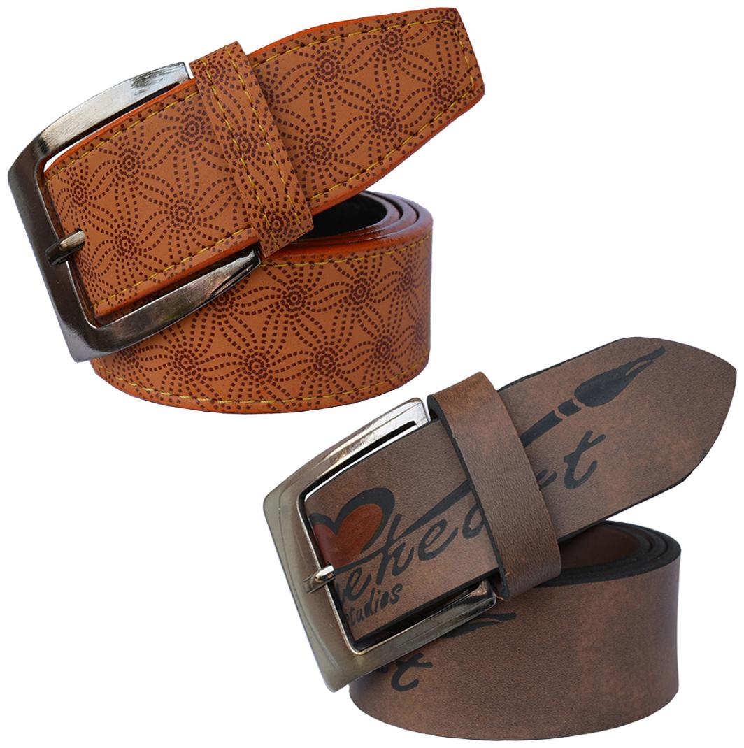 

Sunshopping Men Tan and Brown Formal Synthetic Belts