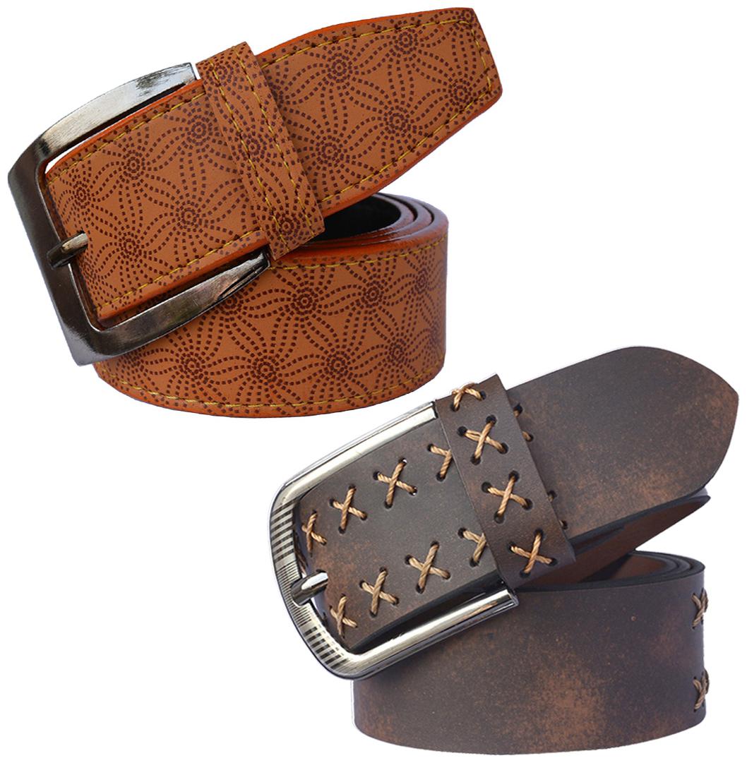 

Sunshopping Men Brown and Tan Formal Synthetic Belts