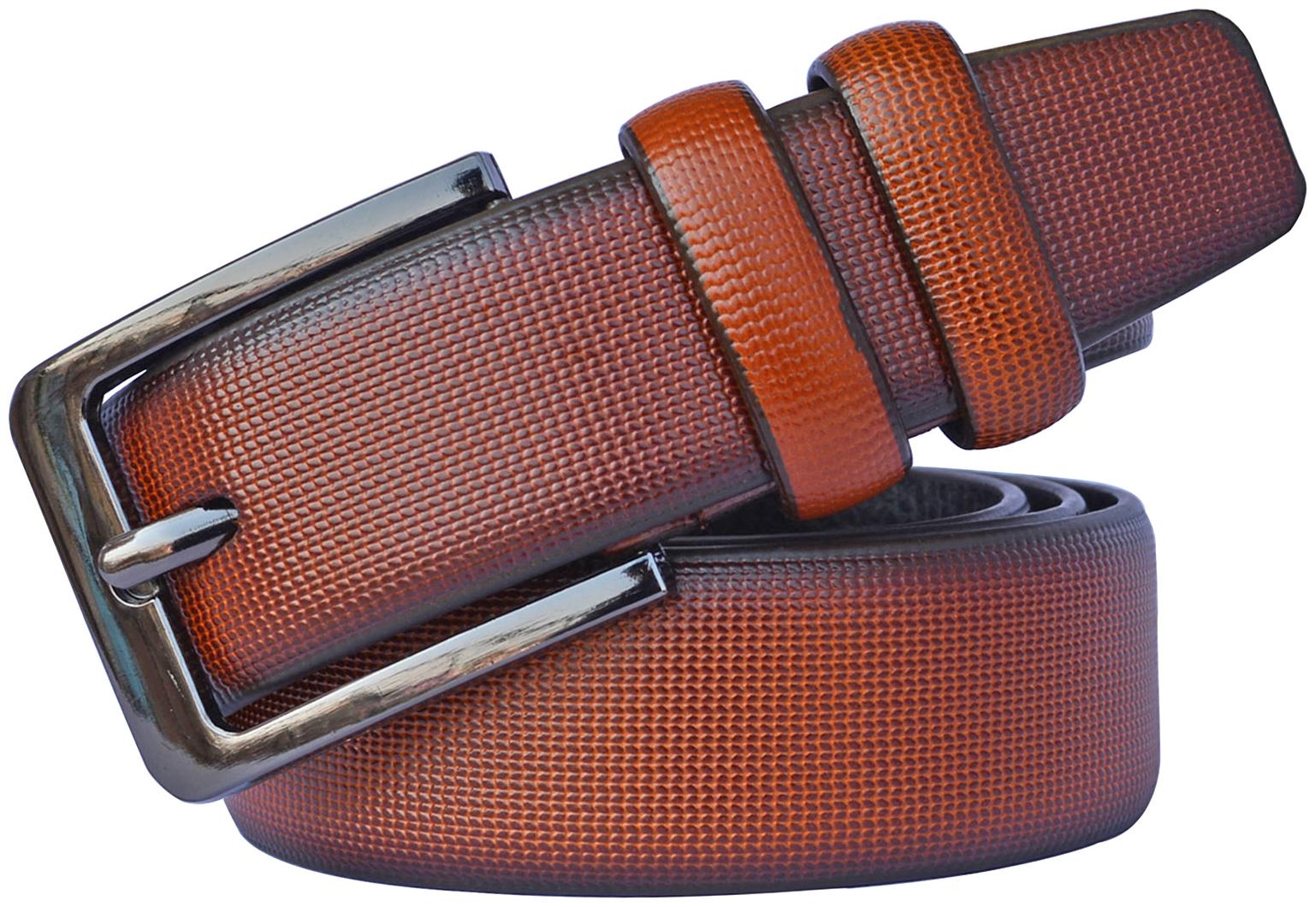 

Sunshopping Men s Tan Formal Synthetic Belt
