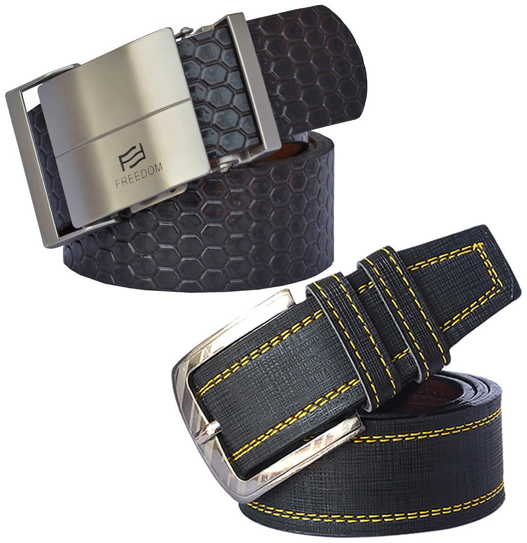 

Sunshopping Men s Black Formal Synthetic Belts