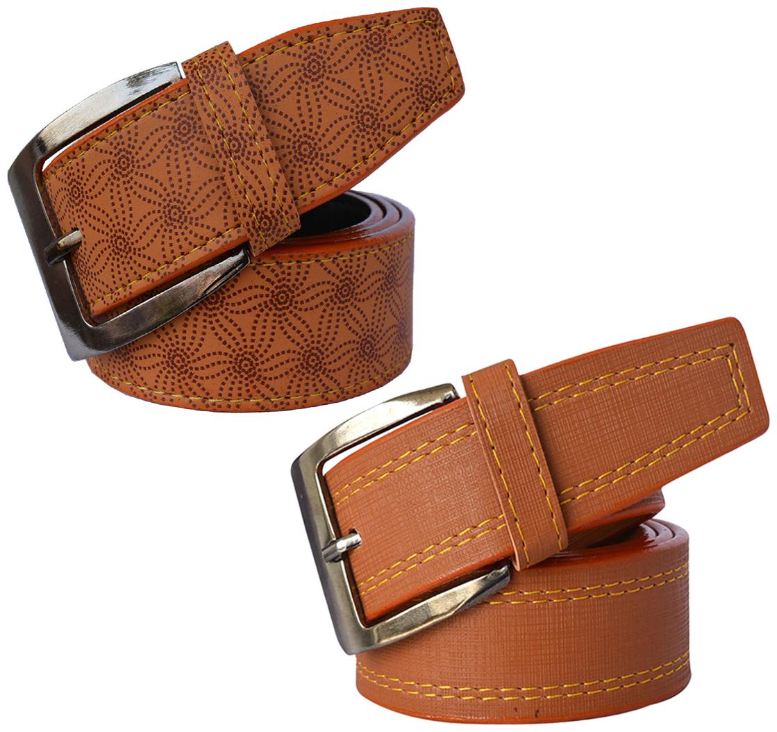 

Sunshopping Men s Tan Formal Synthetic Belts